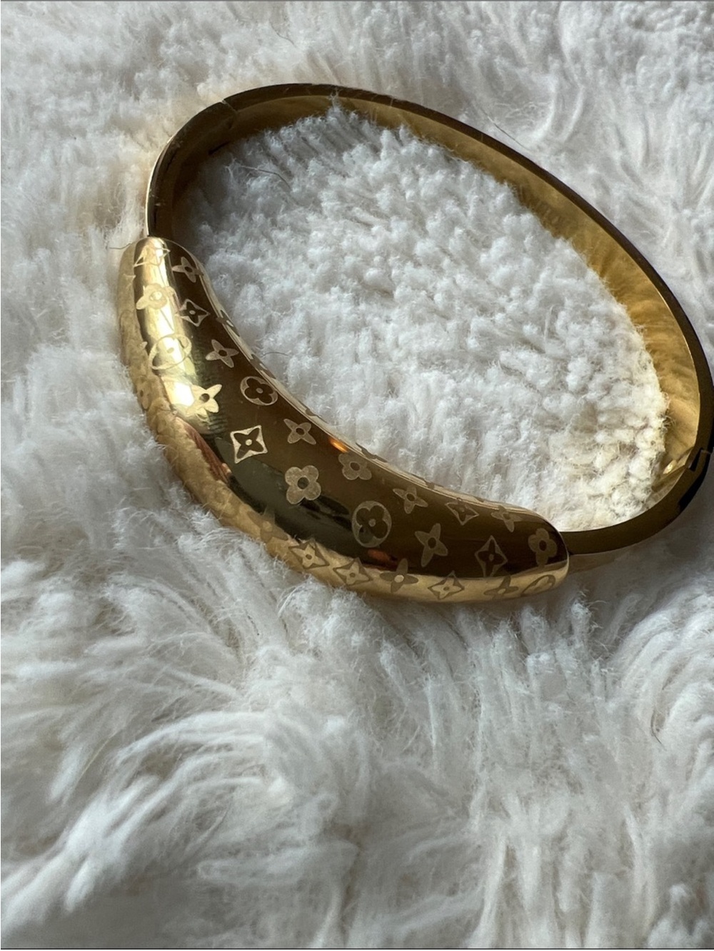 Gold Monogram Statement bracelet